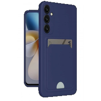 Samsung Galaxy A56 Kılıf Kelvin Kartvizitli Silikon - Lacivert