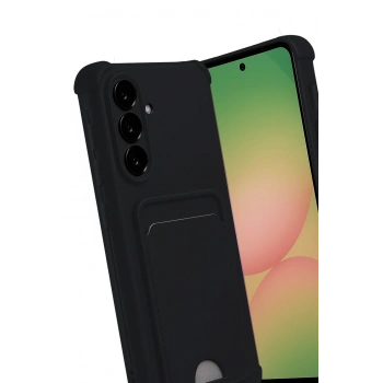 Samsung Galaxy A56 Kılıf Kelvin Kartvizitli Silikon - Siyah