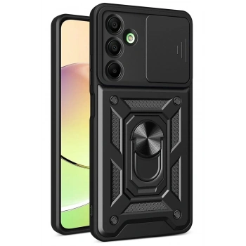 Samsung Galaxy A56 Kılıf Pars Lens Yüzüklü Silikon - Siyah