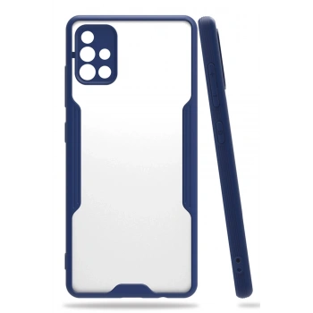 Samsung Galaxy A71 Kılıf Platin Silikon - Lacivert