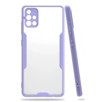 Samsung Galaxy A71 Kılıf Platin Silikon - Lila