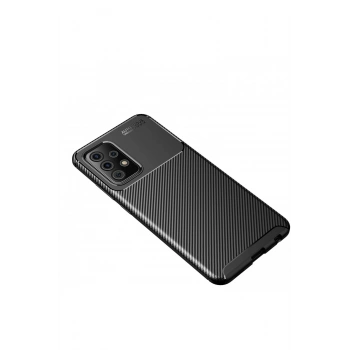 Samsung Galaxy A72 Kılıf Auto Focus Karbon Kapak - Siyah