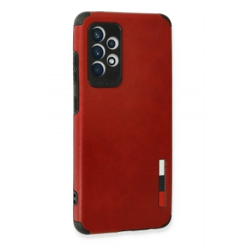 Samsung Galaxy A72 Kılıf Loop Deri Silikon - Kırmızı