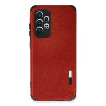 Samsung Galaxy A72 Kılıf Loop Deri Silikon - Kırmızı