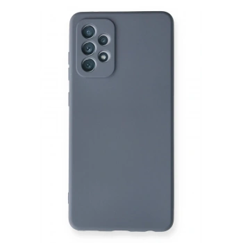 Samsung Galaxy A72 Kılıf Nano içi Kadife Silikon - Gri