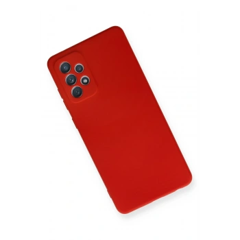Samsung Galaxy A72 Kılıf Nano içi Kadife Silikon - Kırmızı