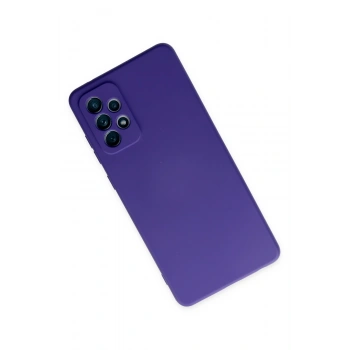 Samsung Galaxy A72 Kılıf Nano içi Kadife Silikon - Mor