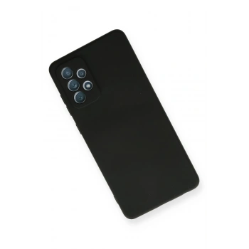 Samsung Galaxy A72 Kılıf Nano içi Kadife Silikon - Siyah