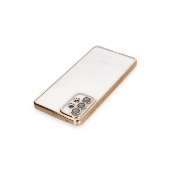 Samsung Galaxy A73 5G Kılıf Razer Lensli Silikon - Gold
