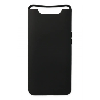 Samsung Galaxy A80 Kılıf Nano içi Kadife Silikon - Siyah