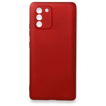 Samsung Galaxy A91 / S10 Lite Kılıf First Silikon - Bordo