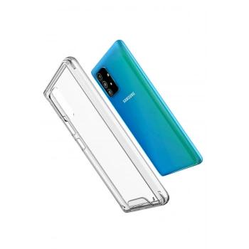 Samsung Galaxy A91 / S10 Lite Kılıf Lüx Şeffaf Silikon