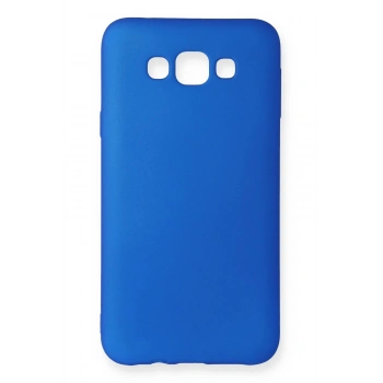 Samsung Galaxy E7 Kılıf First Silikon - Mavi