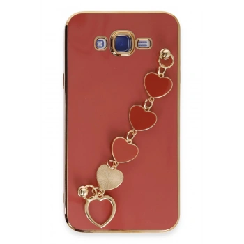 Samsung Galaxy J7 Kılıf Esila Silikon - Kırmızı