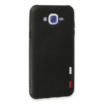 Samsung Galaxy J7 Kılıf Loop Deri Silikon - Siyah