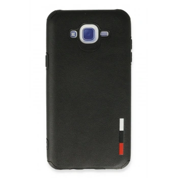 Samsung Galaxy J7 Kılıf Loop Deri Silikon - Siyah