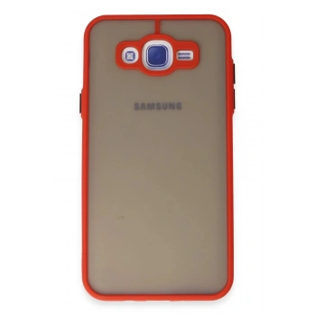 Samsung Galaxy J7 Kılıf Montreal Silikon Kapak - Kırmızı
