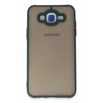 Samsung Galaxy J7 Kılıf Montreal Silikon Kapak - Yeşil