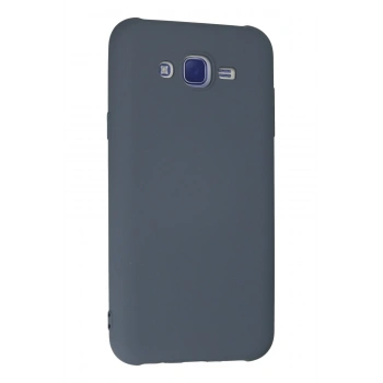 Samsung Galaxy J7 Kılıf Nano içi Kadife Silikon - Gri