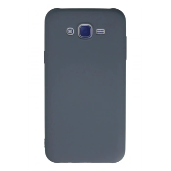 Samsung Galaxy J7 Kılıf Nano içi Kadife Silikon - Gri