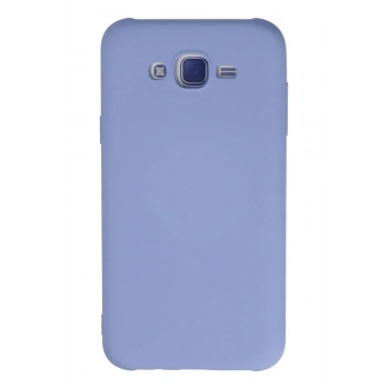Samsung Galaxy J7 Kılıf Nano içi Kadife Silikon - Lila
