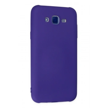 Samsung Galaxy J7 Kılıf Nano içi Kadife Silikon - Mor
