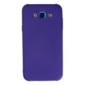 Samsung Galaxy J7 Kılıf Nano içi Kadife Silikon - Mor