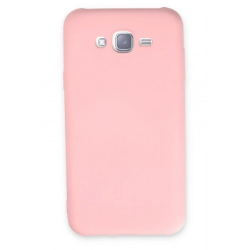 Samsung Galaxy J7 Kılıf Nano içi Kadife Silikon - Pudra