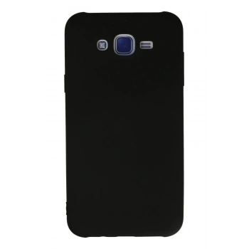 Samsung Galaxy J7 Kılıf Nano içi Kadife Silikon - Siyah