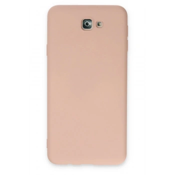 Samsung Galaxy J7 Prime Kılıf Nano içi Kadife Silikon - Pudra
