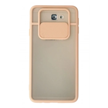 Samsung Galaxy J7 Prime Kılıf Palm Buzlu Kamera Sürgülü Silikon - Pembe