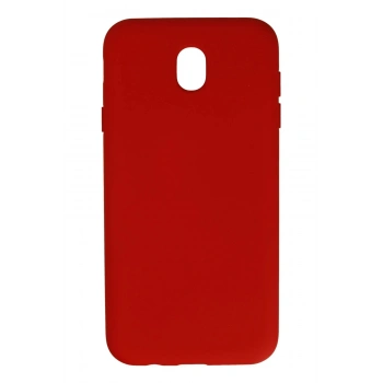 Samsung Galaxy J7 Pro / J730 Kılıf Nano içi Kadife Silikon - Kırmızı