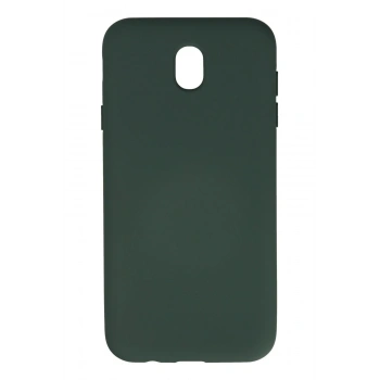 Samsung Galaxy J7 Pro / J730 Kılıf Nano içi Kadife Silikon - Koyu Yeşil