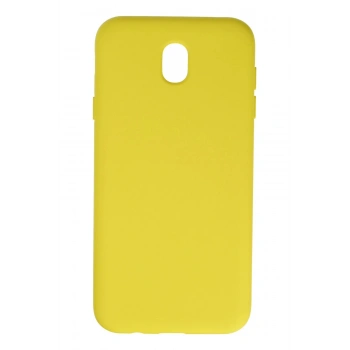 Samsung Galaxy J7 Pro / J730 Kılıf Nano içi Kadife Silikon - Sarı