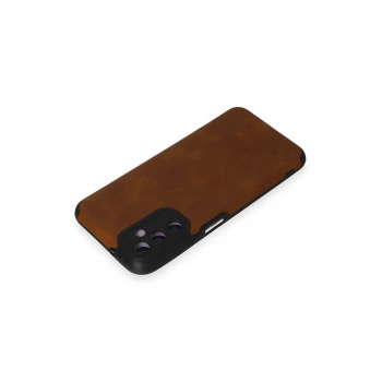 Samsung Galaxy M14 5G Kılıf Loop Deri Silikon - Kahverengi