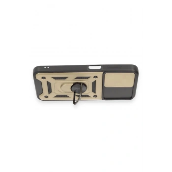 Samsung Galaxy M14 5G Kılıf Pars Lens Yüzüklü Silikon - Gold