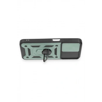 Samsung Galaxy M14 5G Kılıf Pars Lens Yüzüklü Silikon - Yeşil