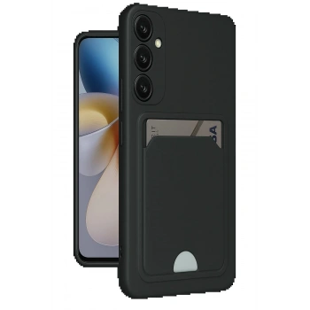 Samsung Galaxy M15 Kelvin Kartvizitli Silikon - Siyah