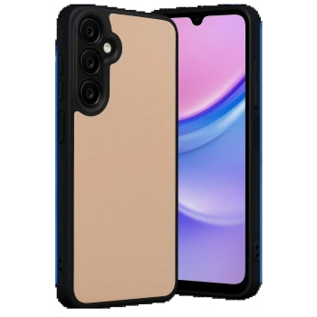 Samsung Galaxy M15 Kılıf Aras Deri Kapak - Pudra