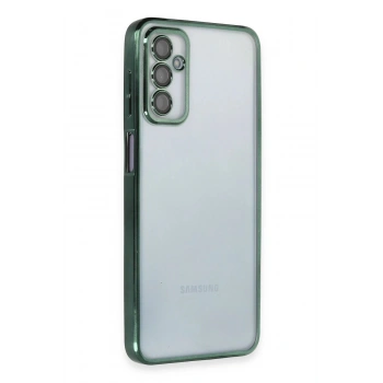 Samsung Galaxy M23 Kılıf Lensli Silikon - Yeşil