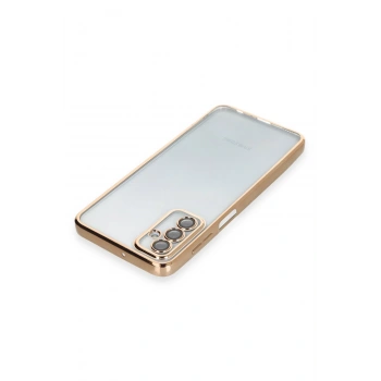 Samsung Galaxy M23 Kılıf Razer Lensli Silikon - Gold