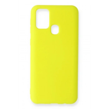 Samsung Galaxy M31 Kılıf Nano içi Kadife Silikon - Sarı