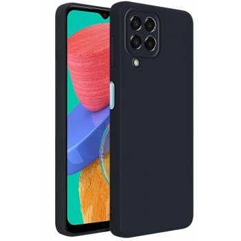 Samsung Galaxy M33 Kılıf First Silikon - Siyah