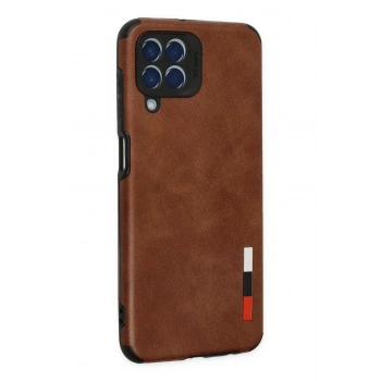 Samsung Galaxy M33 Kılıf Loop Deri Silikon - Kahverengi