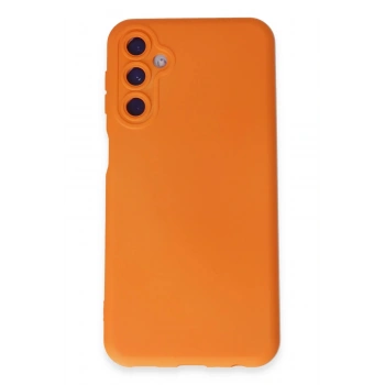 Samsung Galaxy M34 5G Kılıf Nano içi Kadife Silikon - Turuncu