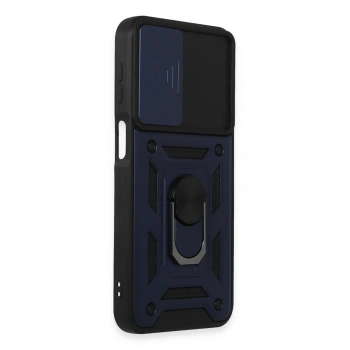 Samsung Galaxy M34 5G Kılıf Pars Lens Yüzüklü Silikon - Lacivert