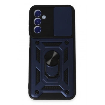 Samsung Galaxy M34 5G Kılıf Pars Lens Yüzüklü Silikon - Lacivert