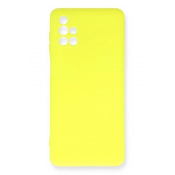 Samsung Galaxy M51 Kılıf Nano içi Kadife Silikon - Sarı