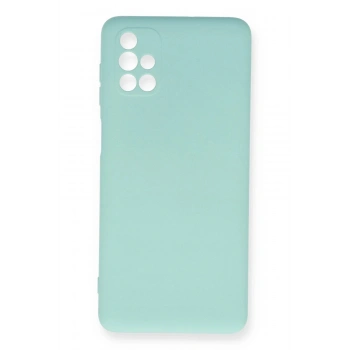 Samsung Galaxy M51 Kılıf Nano içi Kadife Silikon - Turkuaz