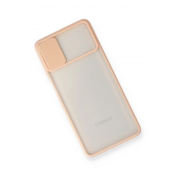 Samsung Galaxy M51 Kılıf Palm Buzlu Kamera Sürgülü Silikon - Pembe